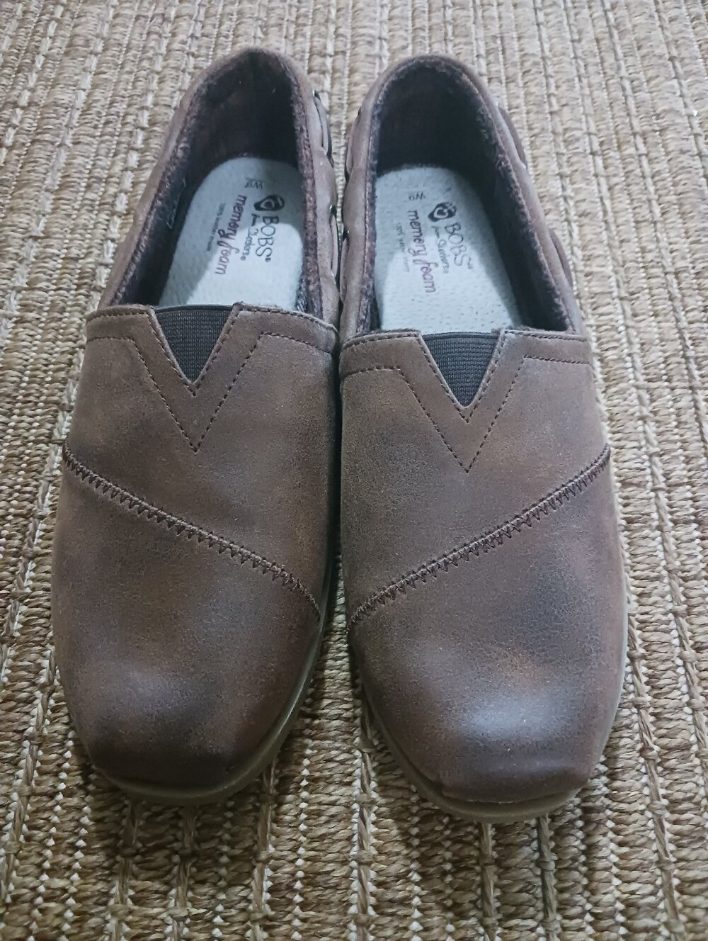 Bobs Brown Leather Slip-On Casual Loafers 9W